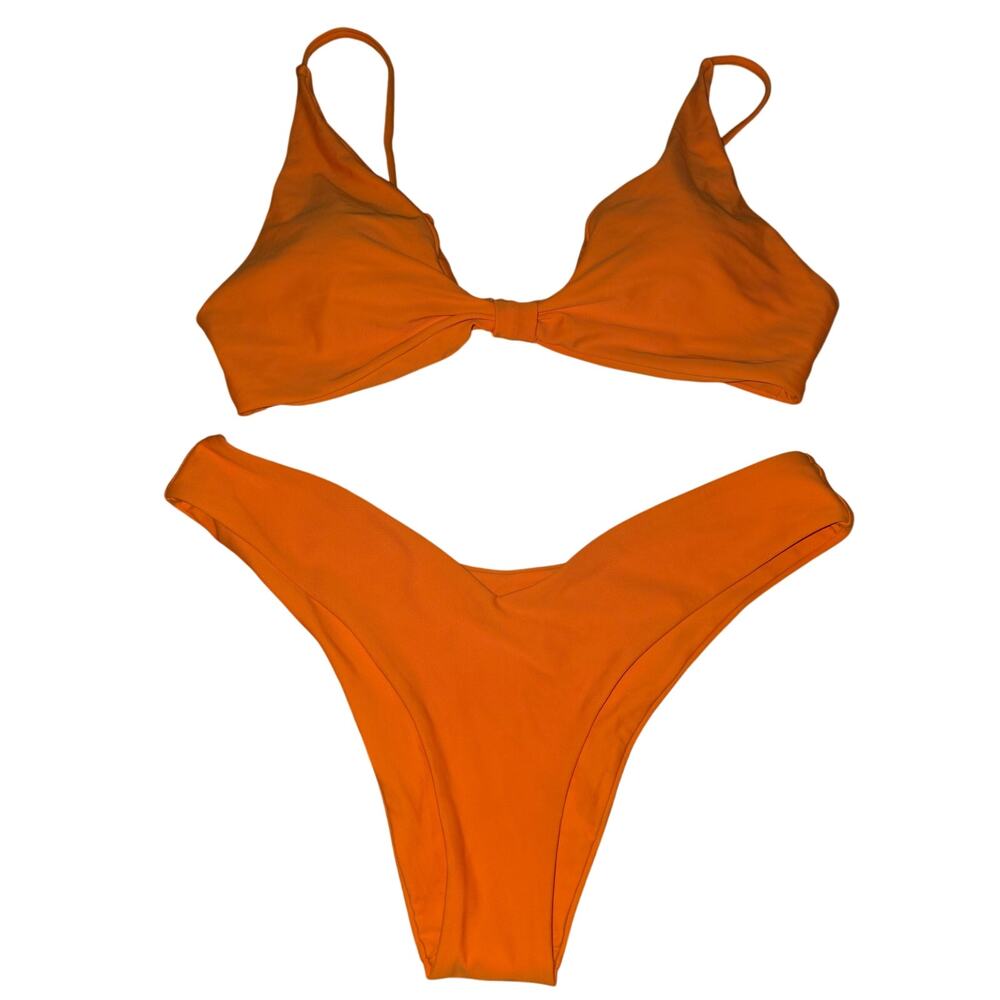 Zaful Tangerine High Cut Bikini NWOT Size Medium (size 8) ❤️